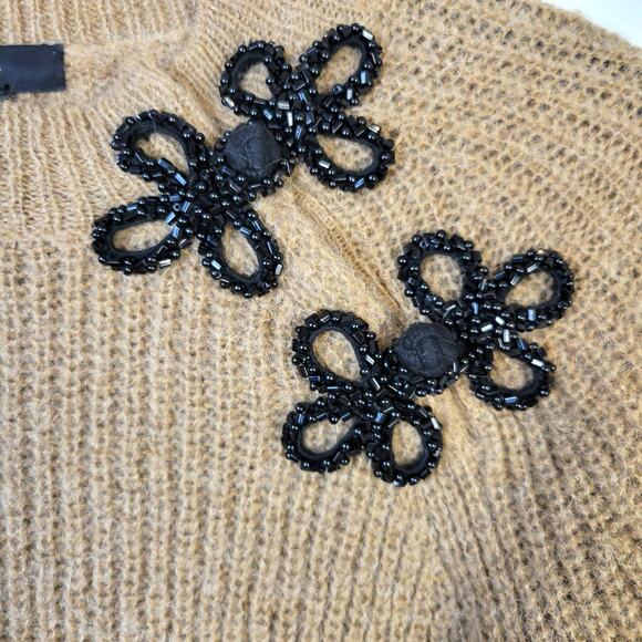 J Crew Sweater Women's XS Camel Wool Alpaca Blend Career Preppy Academia Festive - Picture 3 of 9